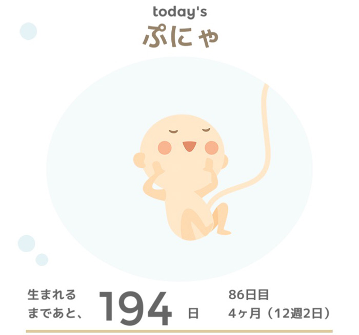 生まれるまであと194日