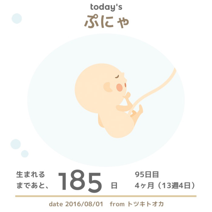 生まれるまであと185日