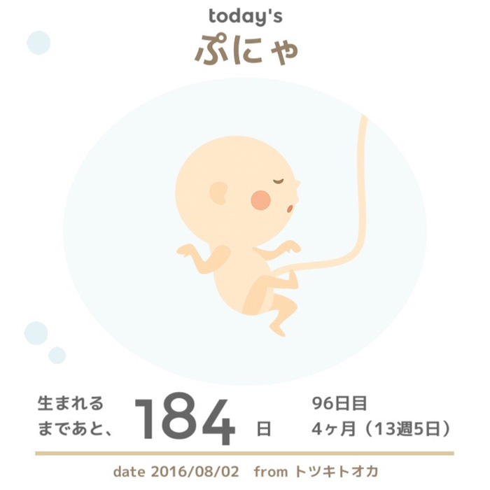 生まれるまであと184日