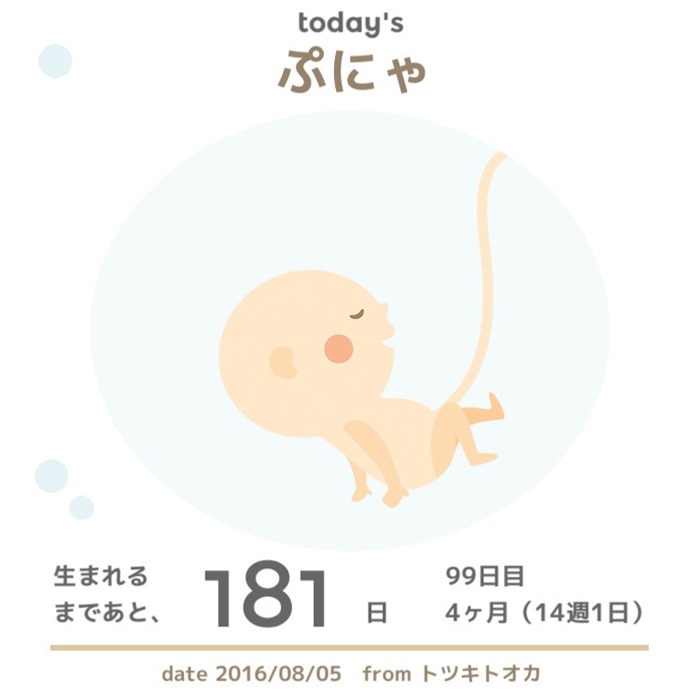 生まれるまであと181日