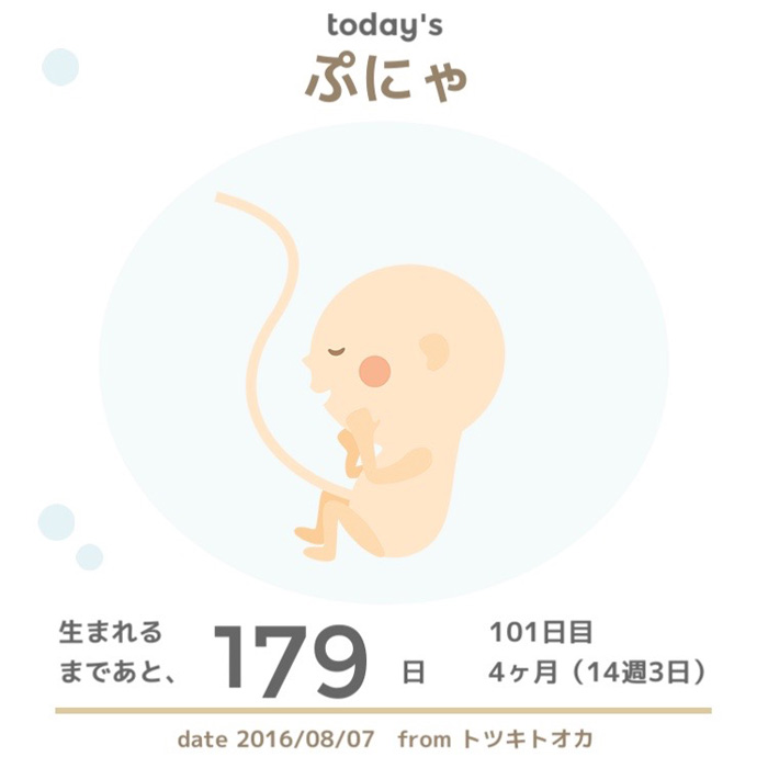 生まれるまであと179日